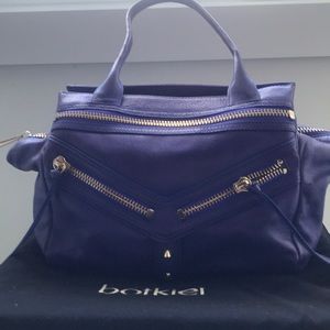 Botikier purple leather Trigger Satchel